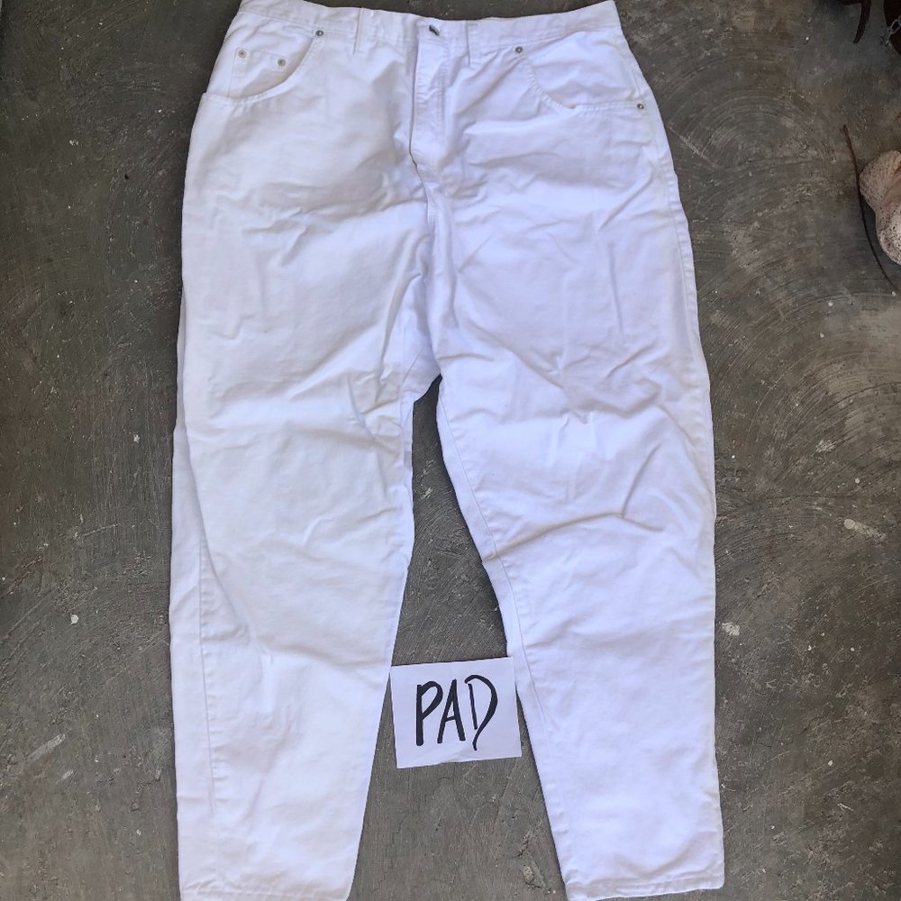Vintage 80s Venezia High Waist White Mom Jeans Tagged Size 24